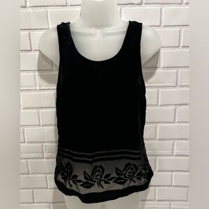 MADE for IMPULSE velvet sleeveless black top/size XS